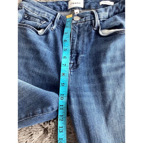 Frame Women's Denim Le Mini Bootcut Jeans Cowgirl Western Rancher Blue Size 29 - Picture 9 of 10